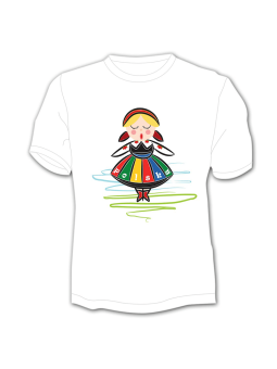 Dětské tričko Polsko Girl folk