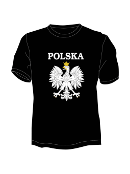 T-shirt Poland with black eagle