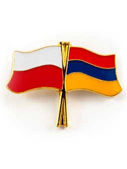 Flag of Poland and Armenia - pin