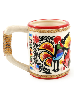 Glazed mug Polish folk