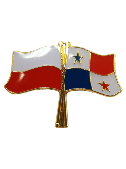 Buttons, flag pin Poland-Panama