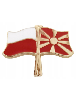 Pin, flag of Poland-Macedonia pin