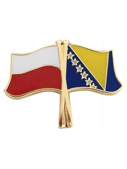 Pin, flag of Poland-Bosnia and Herzegovina