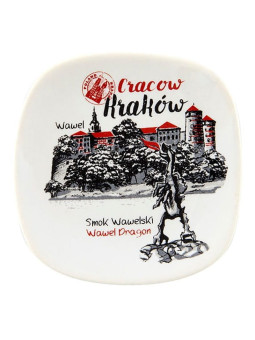Ceramic fridge magnet Kraków Wawel oldbook