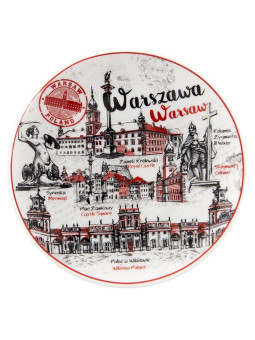 Ceramic plate small Warsaw oldbook