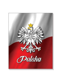 3D notebook with magnet. Polish flag