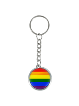 LGBT rainbow flag keyring