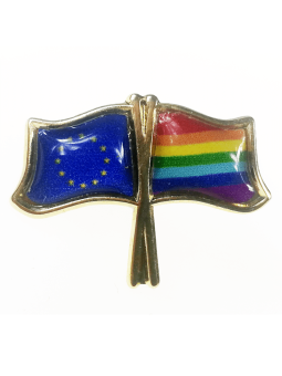 Button pin, UE-LGBT flag Rainbow
