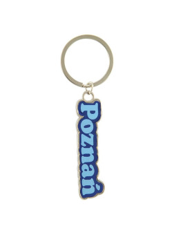 Colorful key ring with the word Poznań