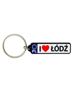 Porte-clés en caoutchouc pour plaque d'immatriculation Lodz