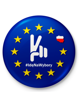 Magnete per il frigo a bottone Vado alle elezioni dell'Unione Europea