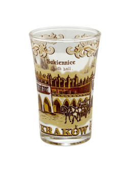 A glass glass Krakow Sukiennice, sepia