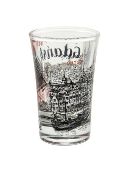 A glass glass of Gdańsk, panorama of the oldbook