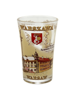 Glass glass Warsaw Castle Square, sepia