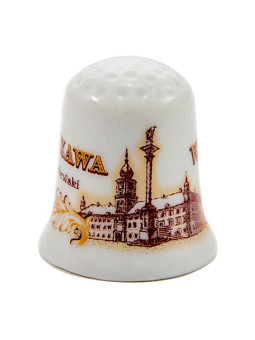 Ceramic thimble Warsaw Castle sepia