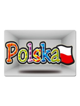 Fridge magnet with a 3D effect Poland - inscription