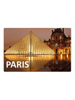 Paris Louvre fridge magnet