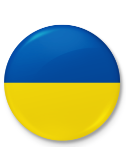 Pulsante distintivo bandiera dell'Ucraina