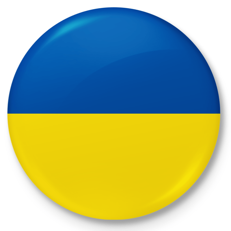 Botón insignia bandera de Ucrania