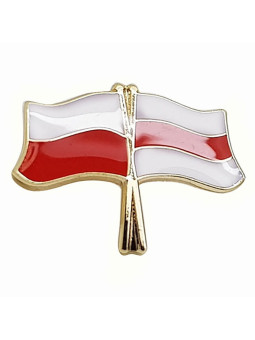 Button pin, flag of Poland-Free Belarus