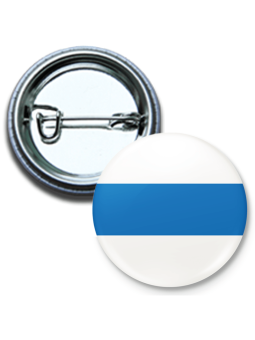 Mini button badge flag "White Blue White"