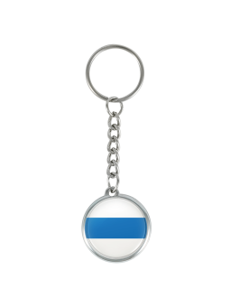 Flag key ring "White Blue White"