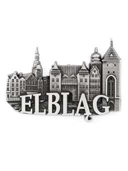 Fridge magnet panorama of Elbląg