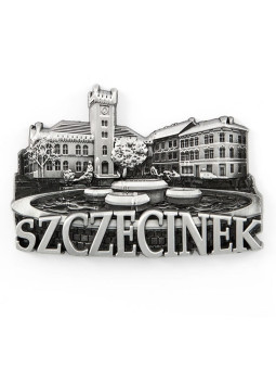 Fridge magnet panorama of Szczecinek
