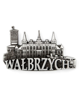 Fridge magnet, panorama of Wałbrzych