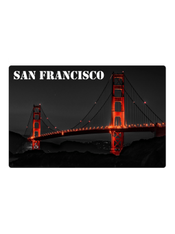 San Francisco Golden Gate fridge magnet at night