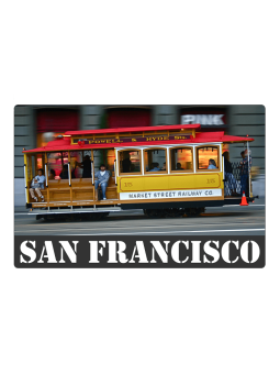 San Francisco tram fridge magnet