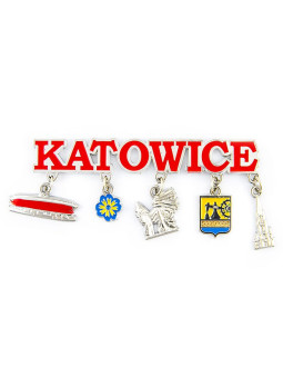 Fridge magnet with tags Katowice