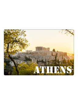 Ateenan Akropolis taivaanranta jääkaappimagneetti