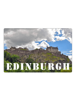 Kylskåpsmagnet med Edinburgh Castle