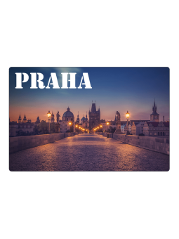 Magnete per frigorifero Ponte Carlo di Praga di notte
