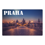 Fridge magnet Prague Charles Bridge at night