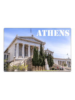 Athens National Library fridge magnet