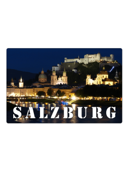 Fridge magnet Salzburg skyline at night