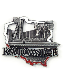 Fridge magnet outline Katowice