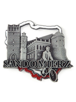 Fridge magnet outline Sandomierz