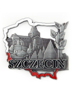 Fridge magnet outline Szczecin