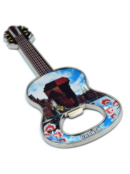 Fridge magnet guitar Gdansk Crane