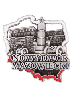 Fridge magnet outline Nowy Dwór Mazowiecki