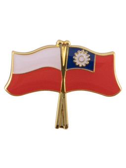 Spilla con bandiera Polonia-Taiwan