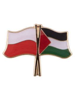 Spilla con bandiera polacco-palestinese