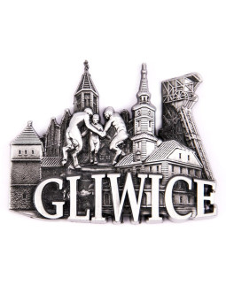 Fridge magnet panorama Gliwice