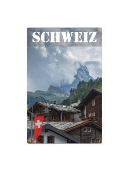 Zermatt Schweiz kylskåpsmagnet
