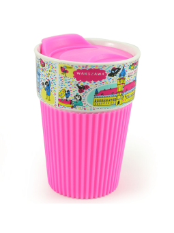 Silicone mug Warsaw - pink