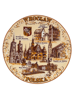 Piatto commemorativo seppia di Wroclaw