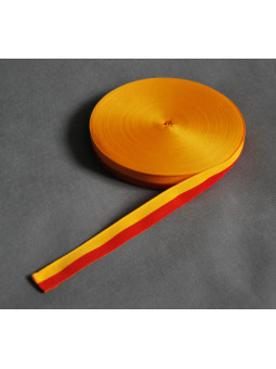 Grosgrain tape yellow-red 2.5 cm